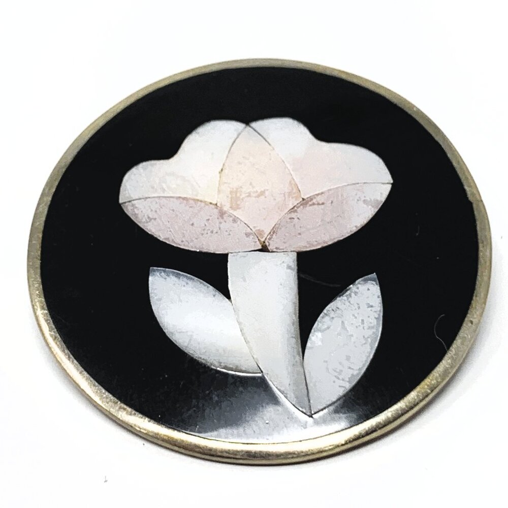 Alpaca Mexico Silver Flower Brooch